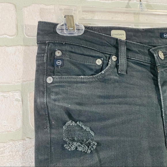 AG Premiere Distressed Gray Skinny Straigh… - Picture 6 of 10